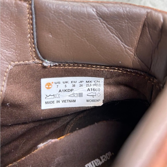 Timberland A1KDP Kellis Ankle Brown Leather Wedge Women’s Boots Booties Size 7 - Picture 9 of 9